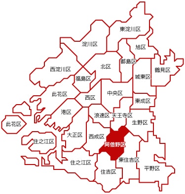 阿倍野区マップ