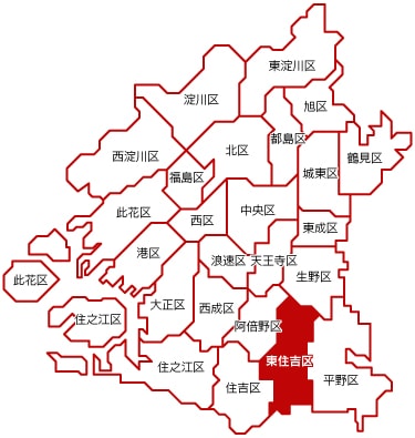 東住吉区マップ