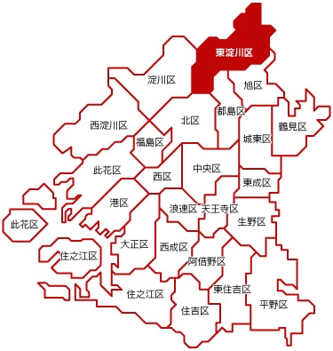 東淀川区マップ