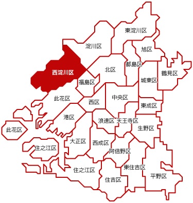 西淀川区マップ