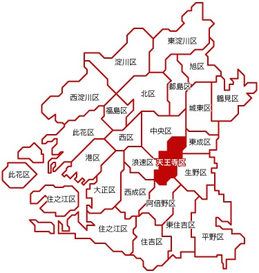 天王寺区マップ