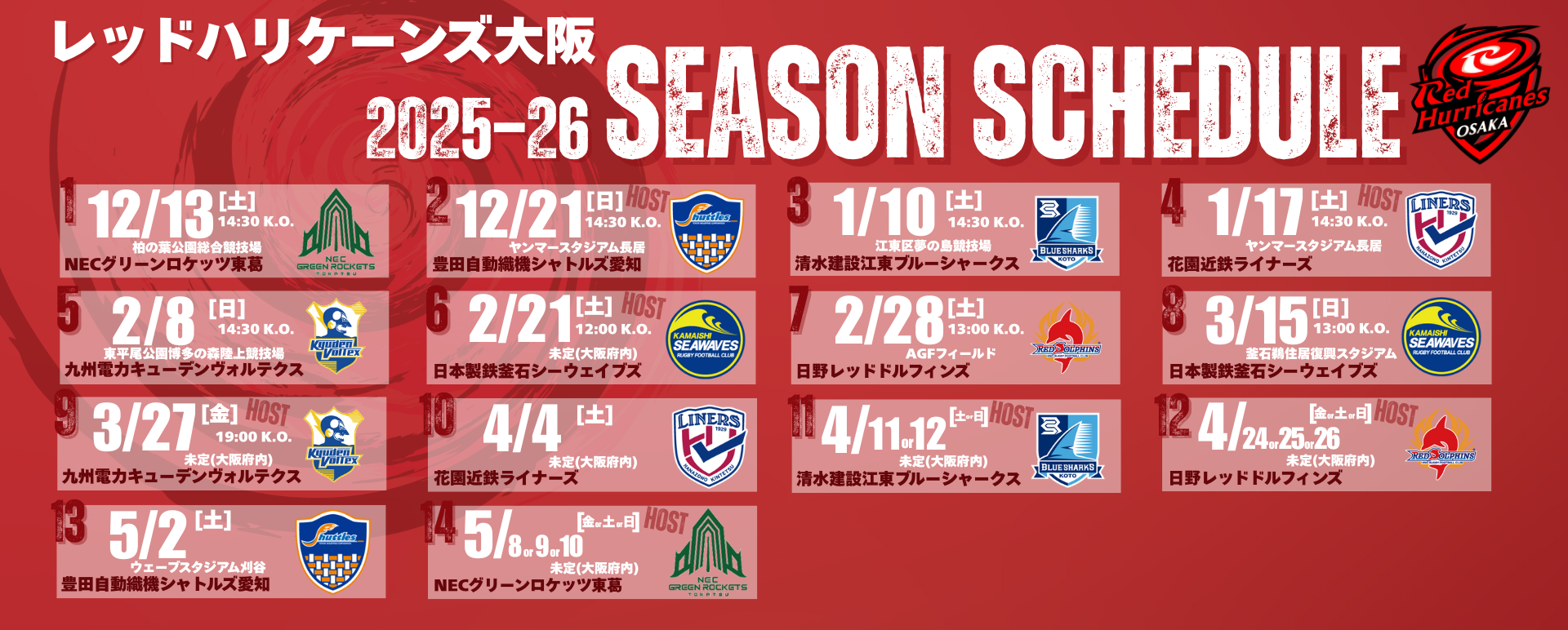 NTT JAPAN RUGBY LEAGUE ONE 2025-26