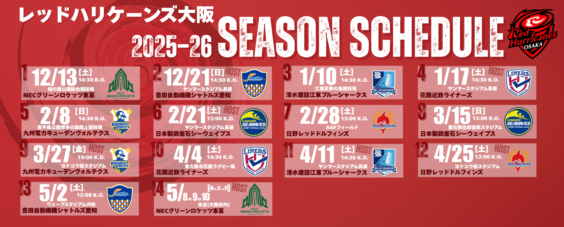 NTT JAPAN RUGBY LEAGUE ONE 2025-26